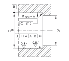 推力角接觸球軸承 7602015-2RS-TVP, 單向，接觸角 a = 60°，限制公差，兩側(cè)唇密封