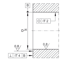 角接觸球軸承單元 ZKLFA1263-2Z, 雙向，螺釘安裝，兩側間隙密封