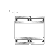 滾針軸承 NAO30X45X26-ZW-ASR1, 無(wú)擋邊，雙列