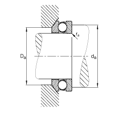 推力深溝球軸承 53201, 根據(jù) DIN 711/ISO 104 標(biāo)準(zhǔn)的主要尺寸，單向，帶球面軸承座圈，可分離