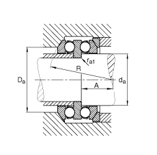 推力深溝球軸承 54210, 根據(jù) DIN 711/ISO 104 標(biāo)準(zhǔn)的主要尺寸，雙向，帶球面軸承座圈，可分離