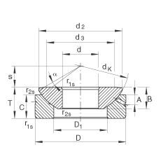 推力關(guān)節(jié)軸承 GE180-AX, 根據(jù) DIN ISO 12 240-3 標(biāo)準(zhǔn)，需維護(hù)