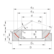 推力關(guān)節(jié)軸承 GE70-AW, 根據(jù) DIN ISO 12 240-3 標(biāo)準(zhǔn)，免維護(hù)