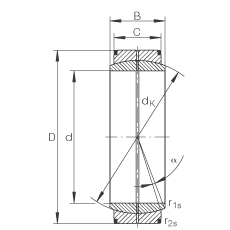關節(jié)軸承 GE320-DO, 根據(jù) DIN ISO 12 240-1 標準，需維護