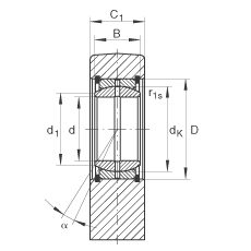 液壓桿端軸承 GF30-DO, 根據(jù) DIN ISO 12 240-4 標(biāo)準(zhǔn)，帶焊接面，需維護