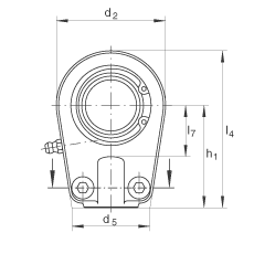 液壓桿端軸承 GIHRK30-DO, 根據(jù) DIN ISO 12 240-4 標(biāo)準(zhǔn)，帶右旋螺紋夾緊裝置，需維護(hù)