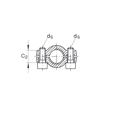 液壓桿端軸承 GIHNRK50-LO, 根據(jù) DIN ISO 12 240-4 標(biāo)準(zhǔn)，帶右旋螺紋夾緊裝置，需維護(hù)