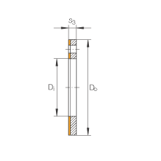 推力墊圈 EGW16-E40-B, 推力墊圈，免維護(hù)，帶銅襯