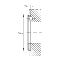 推力墊圈 EGW16-E40-B, 推力墊圈，免維護(hù)，帶銅襯