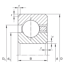 薄截面軸承 CSCD110, 深溝球軸承，類型C，運(yùn)行溫度 -54°C 到 +120°C