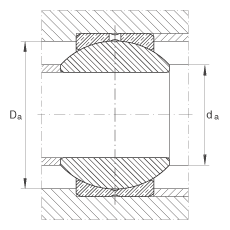 關(guān)節(jié)軸承 GE5-PB, 根據(jù) DIN ISO 12 240-1 標準，尺寸系列 K，需維護