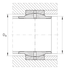 關(guān)節(jié)軸承 GE160-LO, 根據(jù) DIN ISO 12 240-1 標(biāo)準(zhǔn)，需維護(hù)