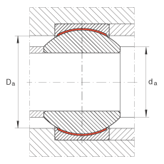 關(guān)節(jié)軸承 GE25-PW, 根據(jù) DIN ISO 12 240-1 標(biāo)準(zhǔn)，尺寸系列 K，免維護(hù)