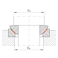 推力關(guān)節(jié)軸承 GE70-AW, 根據(jù) DIN ISO 12 240-3 標(biāo)準(zhǔn)，免維護(hù)