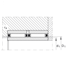 滾針軸承 NAO30X45X26-ZW-ASR1, 無(wú)擋邊，雙列