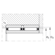 滾針軸承 NAO30X45X26-ZW-ASR1, 無(wú)擋邊，雙列