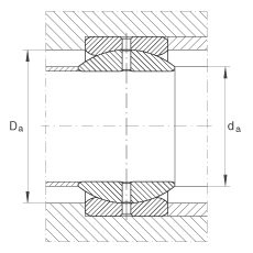 關(guān)節(jié)軸承 GE34-ZO, 根據(jù) DIN ISO 12 240-1 標(biāo)準(zhǔn)，英制尺寸，需維護(hù)